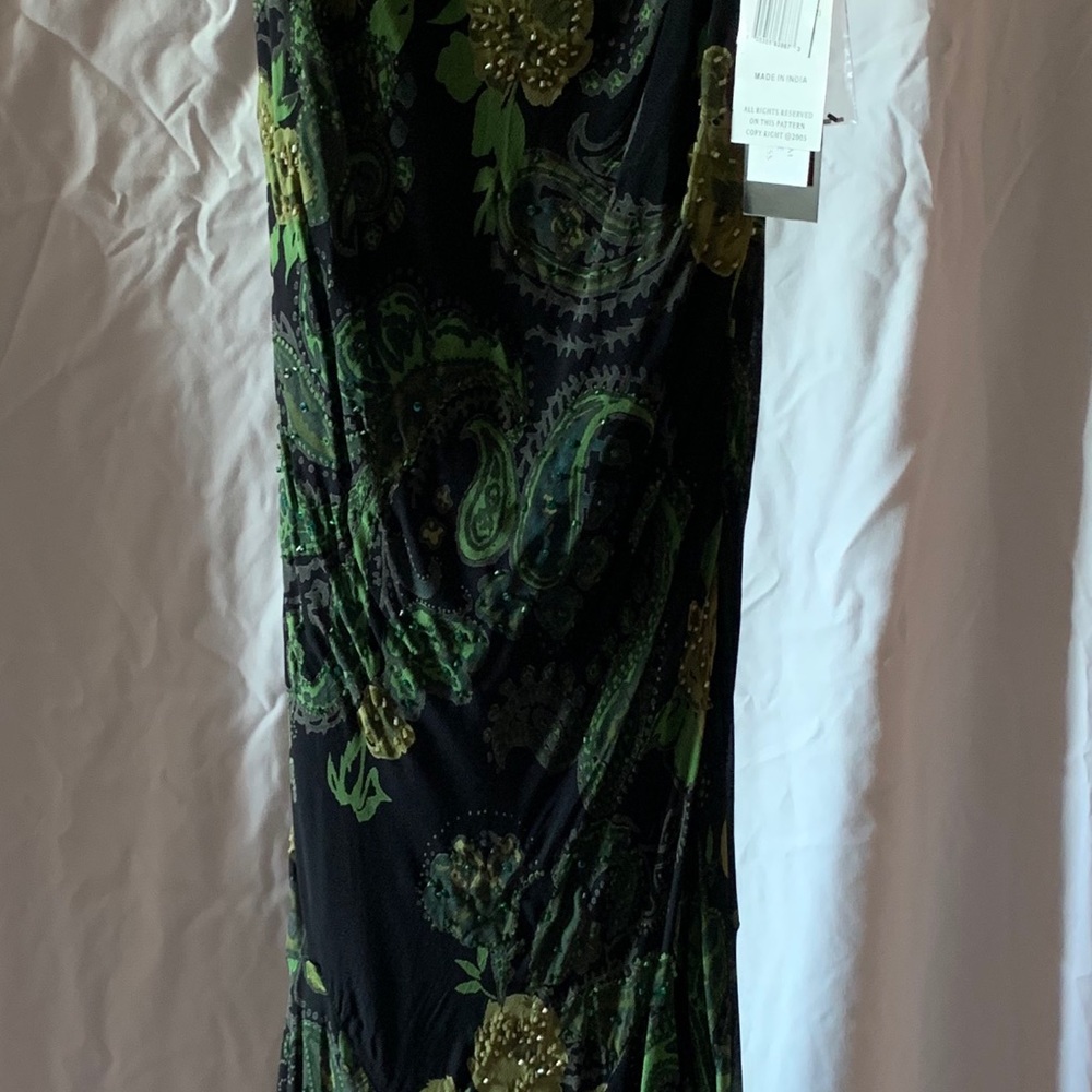 EVA BLUE Beaded Cocktail Dress